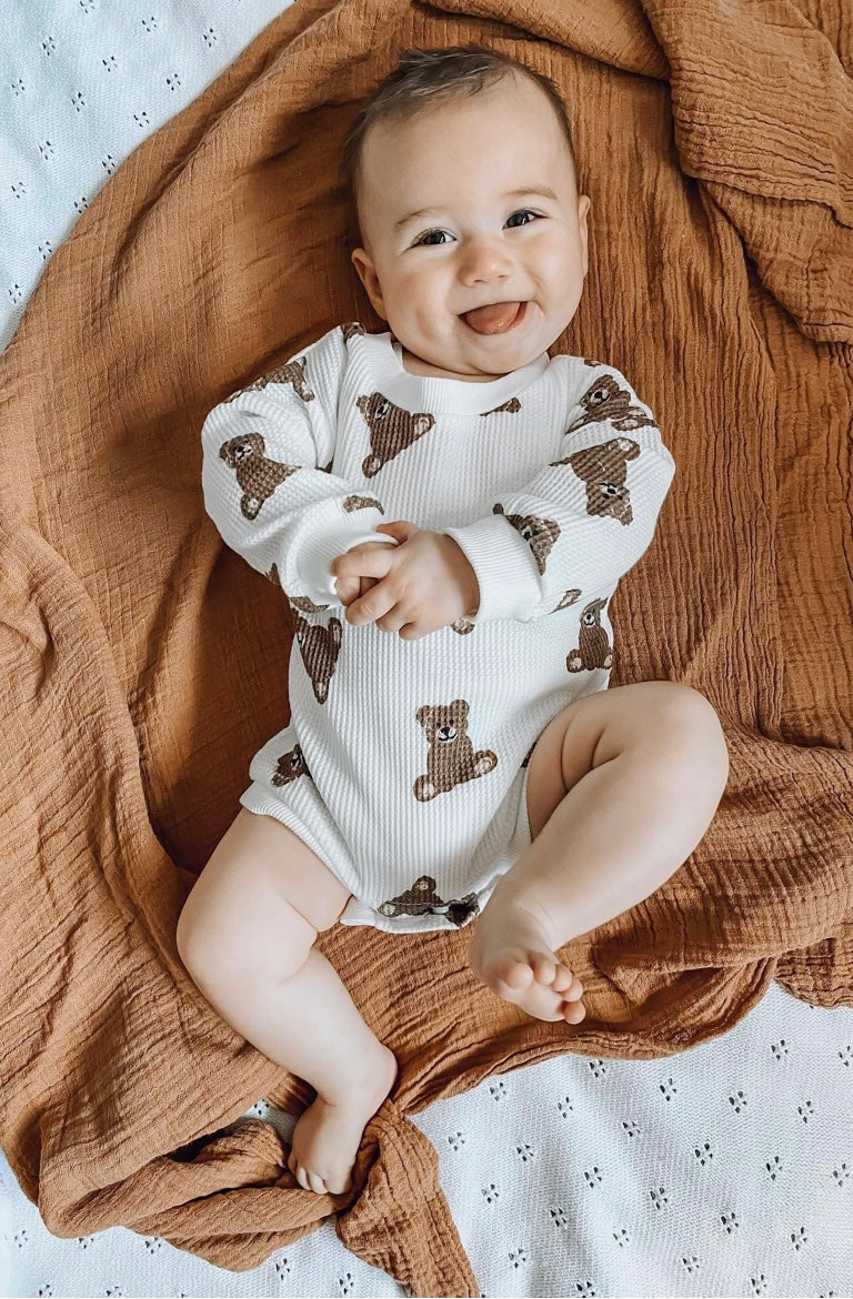 Waffle Bear Romper